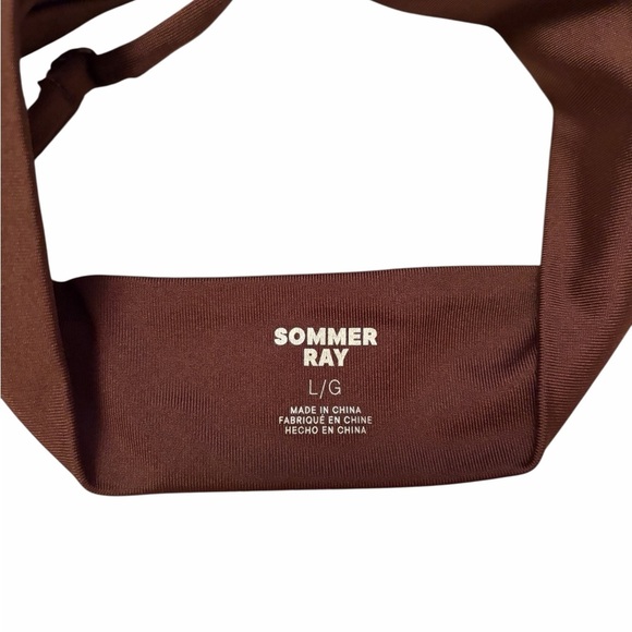 Sommer Ray- Crossover Hem Cinched Front Bra/Workout Top/Bikini-Size Large - Picture 9 of 9